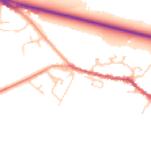 Daytime road noise heatmap for SL3 0HD