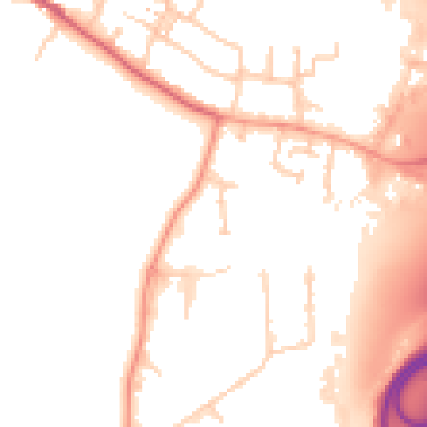 Daytime road noise heatmap for SL3 0HN