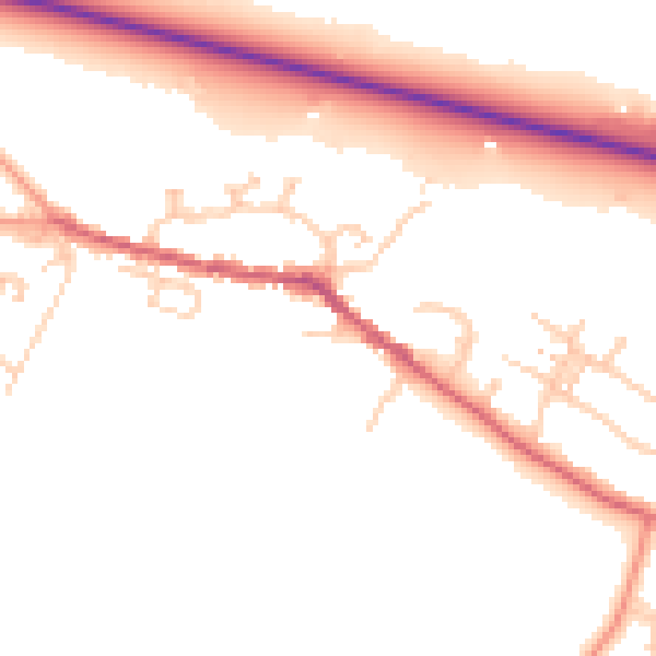 Daytime road noise heatmap for SL3 0HR
