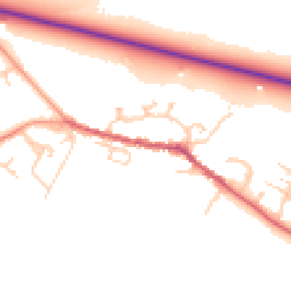 Daytime road noise heatmap for SL3 0HU