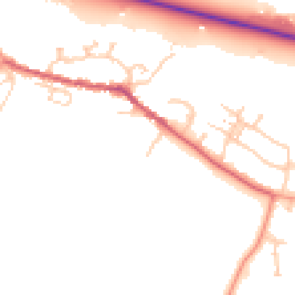 Daytime road noise heatmap for SL3 0JE