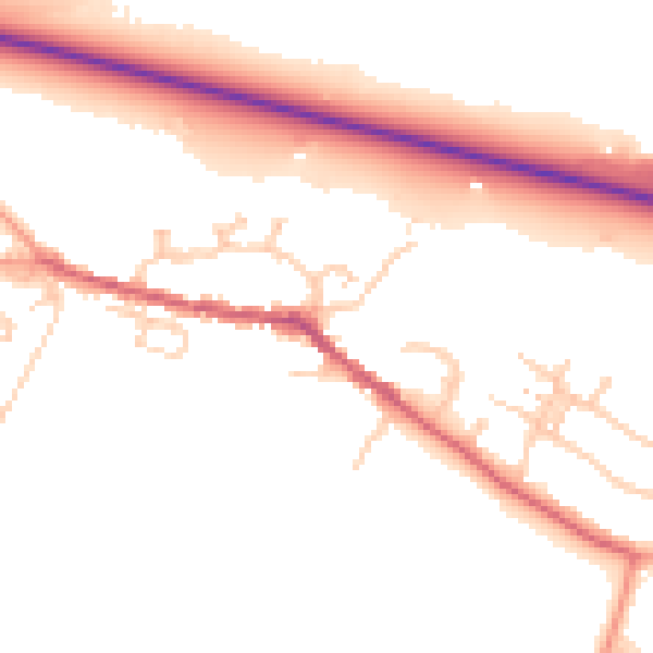 Daytime road noise heatmap for SL3 0JH