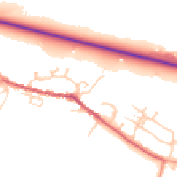 Daytime road noise heatmap for SL3 0JJ