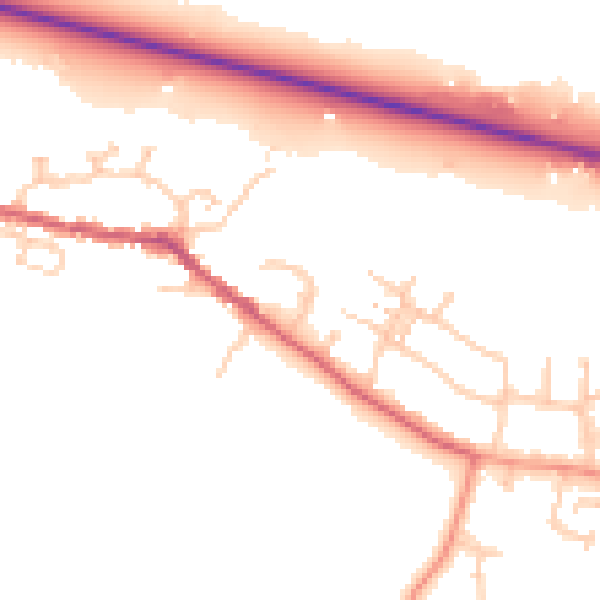 Daytime road noise heatmap for SL3 0JT