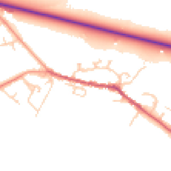 Daytime road noise heatmap for SL3 0LB