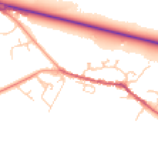 Daytime road noise heatmap for SL3 0LD