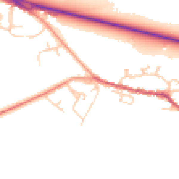 Daytime road noise heatmap for SL3 0LG