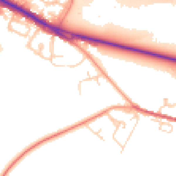 Daytime road noise heatmap for SL3 0LJ
