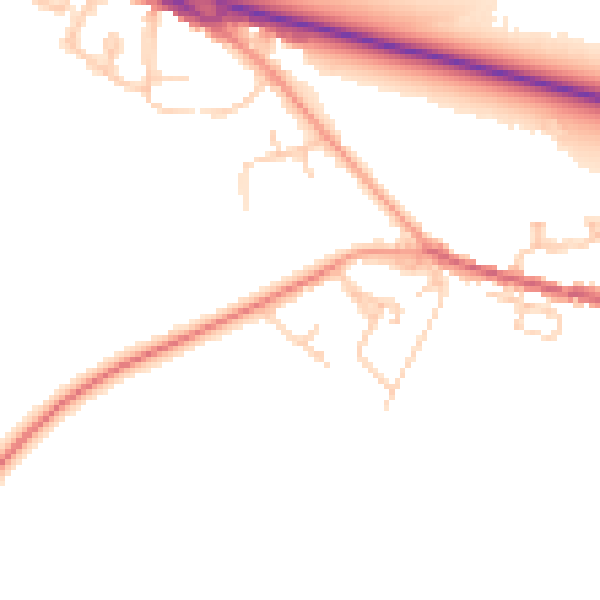 Daytime road noise heatmap for SL3 0LN