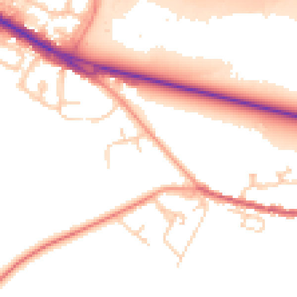 Daytime road noise heatmap for SL3 0LS