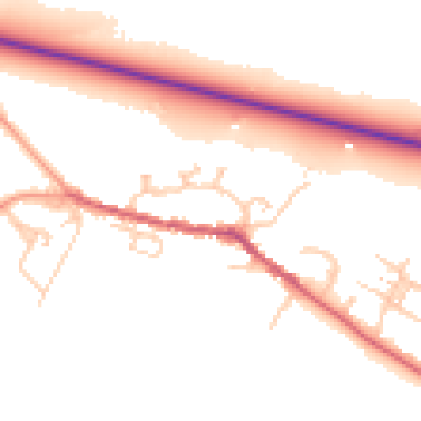 Daytime road noise heatmap for SL3 0LZ