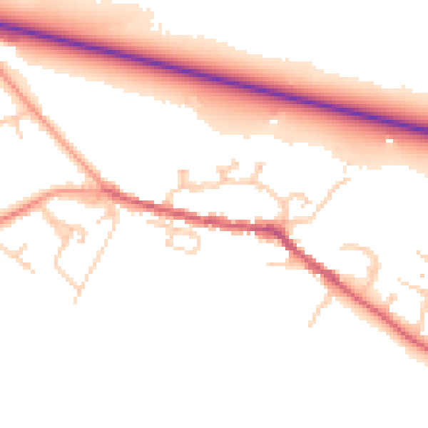 Daytime road noise heatmap for SL3 0NA