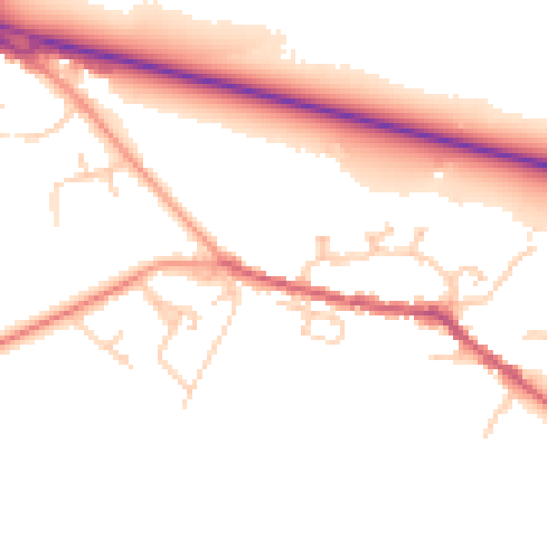 Daytime road noise heatmap for SL3 0ND