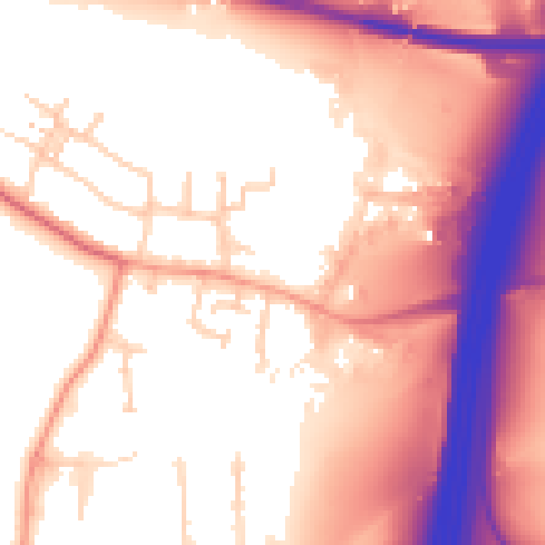 Daytime road noise heatmap for SL3 0NN