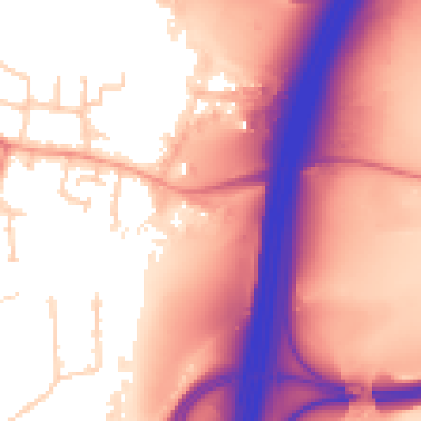 Daytime road noise heatmap for SL3 0NY