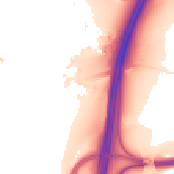 Night-time road noise heatmap for SL3 0NY