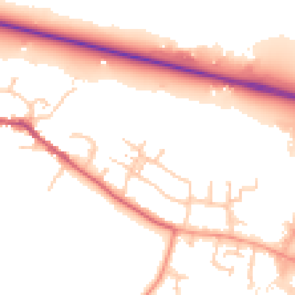 Daytime road noise heatmap for SL3 0QA