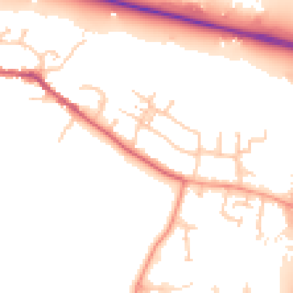 Daytime road noise heatmap for SL3 0QQ