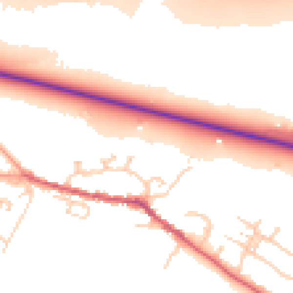 Daytime road noise heatmap for SL3 0QY