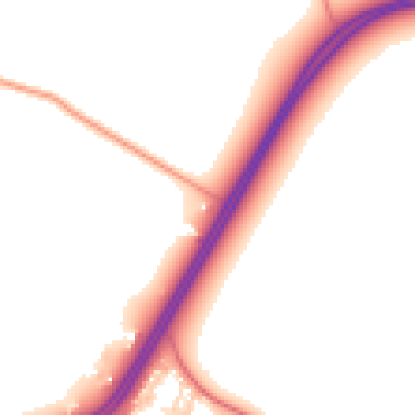 Daytime road noise heatmap for SL3 6AR