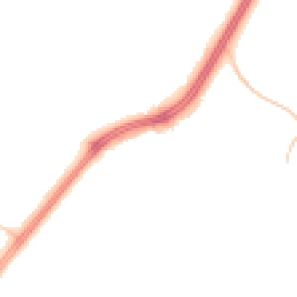 Night-time road noise heatmap for SL3 6AU