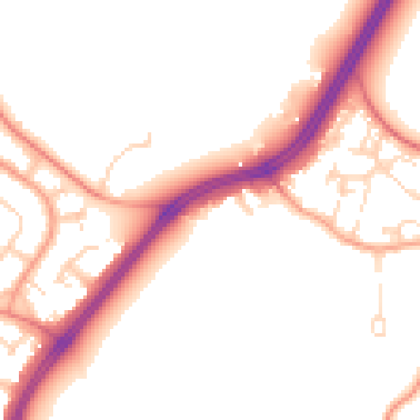Daytime road noise heatmap for SL3 6AX