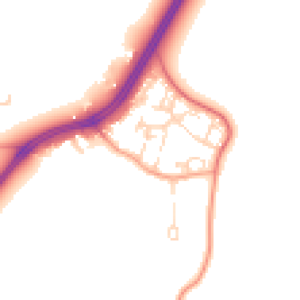 Daytime road noise heatmap for SL3 6BN