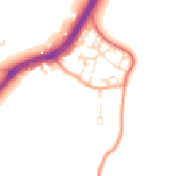 Daytime road noise heatmap for SL3 6BQ