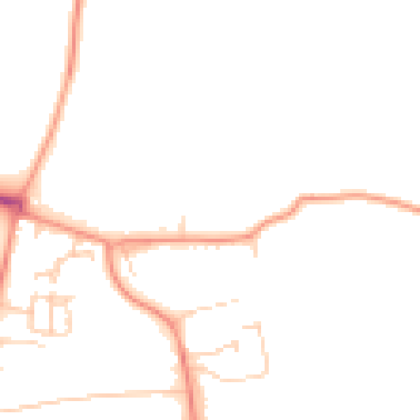 Daytime road noise heatmap for SL3 6LZ