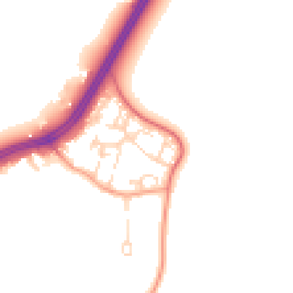 Daytime road noise heatmap for SL3 6RQ