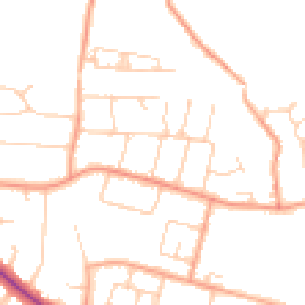 Daytime road noise heatmap for SL3 7DE