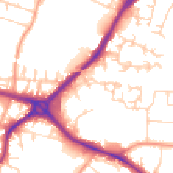Daytime road noise heatmap for SL3 7DR