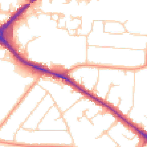 Daytime road noise heatmap for SL3 7FH