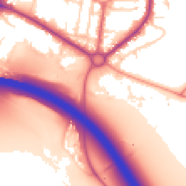 Daytime road noise heatmap for SL3 7FR