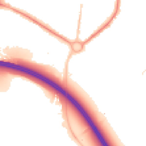 Night-time road noise heatmap for SL3 7FR