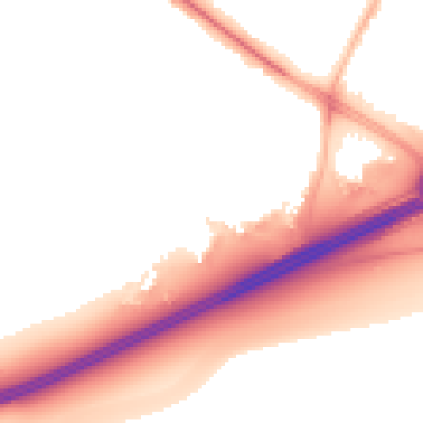 Night-time road noise heatmap for SL3 7GF