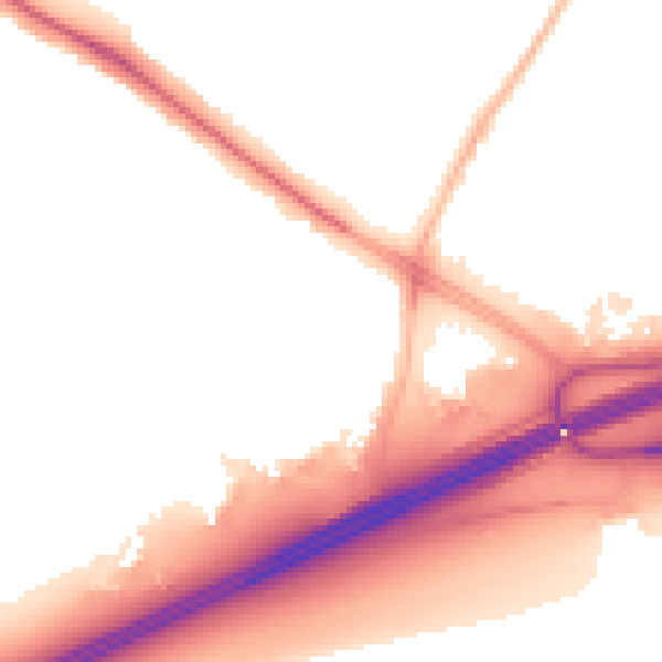 Night-time road noise heatmap for SL3 7GH