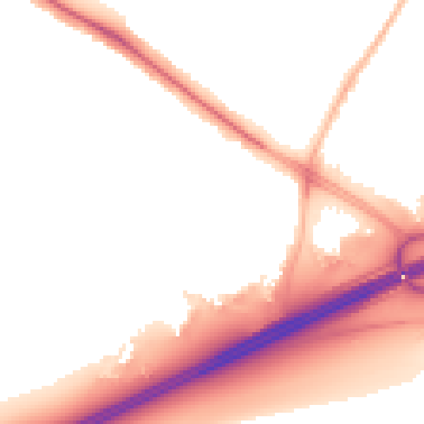 Night-time road noise heatmap for SL3 7GP