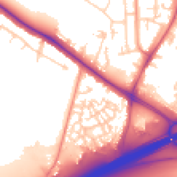 Daytime road noise heatmap for SL3 7HD