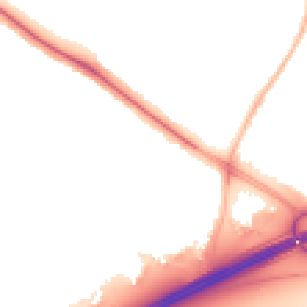 Night-time road noise heatmap for SL3 7HD
