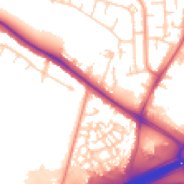 Daytime road noise heatmap for SL3 7HY
