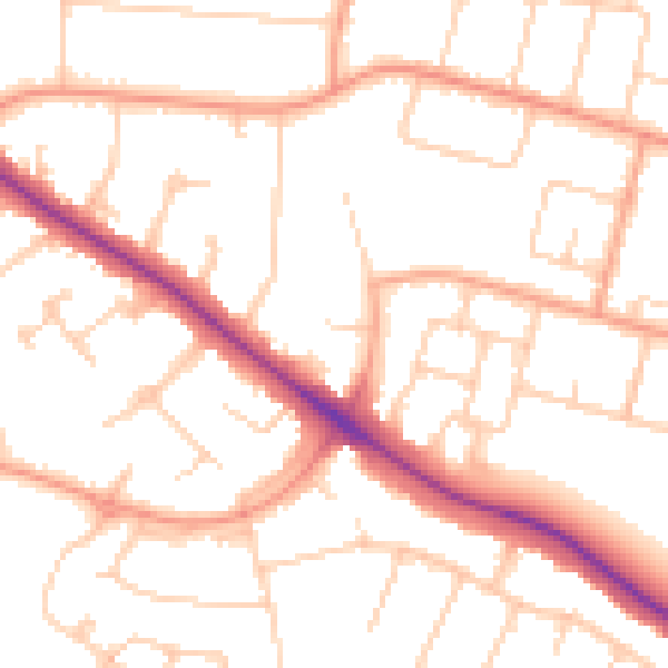 Daytime road noise heatmap for SL3 7RT