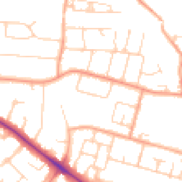 Daytime road noise heatmap for SL3 7TD