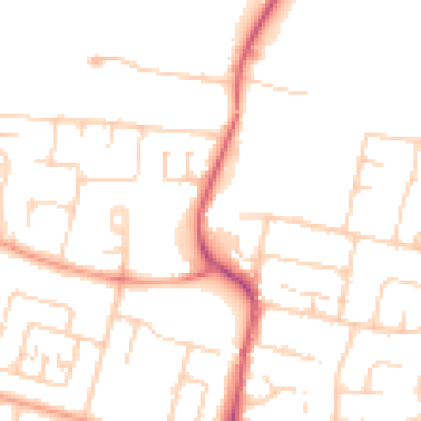 Daytime road noise heatmap for SL3 8BU