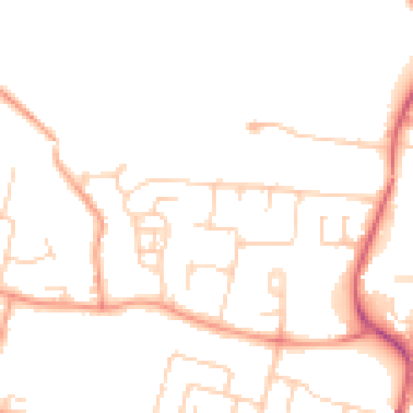 Daytime road noise heatmap for SL3 8DG