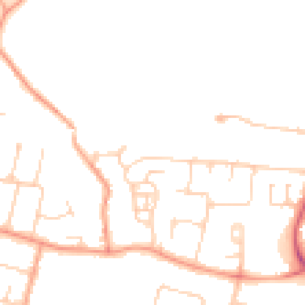 Daytime road noise heatmap for SL3 8DH