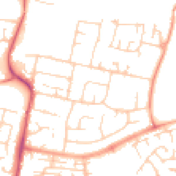 Daytime road noise heatmap for SL3 8ED