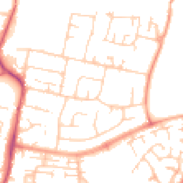 Daytime road noise heatmap for SL3 8EG