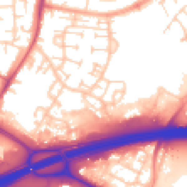 Daytime road noise heatmap for SL3 8GX