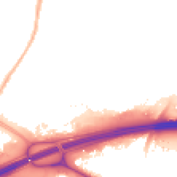 Night-time road noise heatmap for SL3 8GX